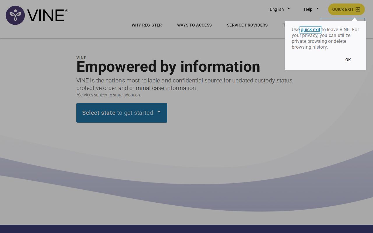 VINELink Polk County arrest and custody search screen