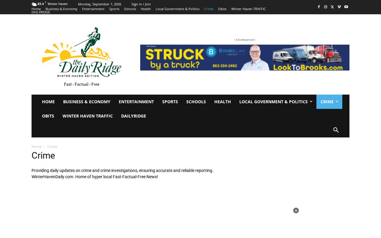 Winter Haven Daily crime coverage related to local arrests